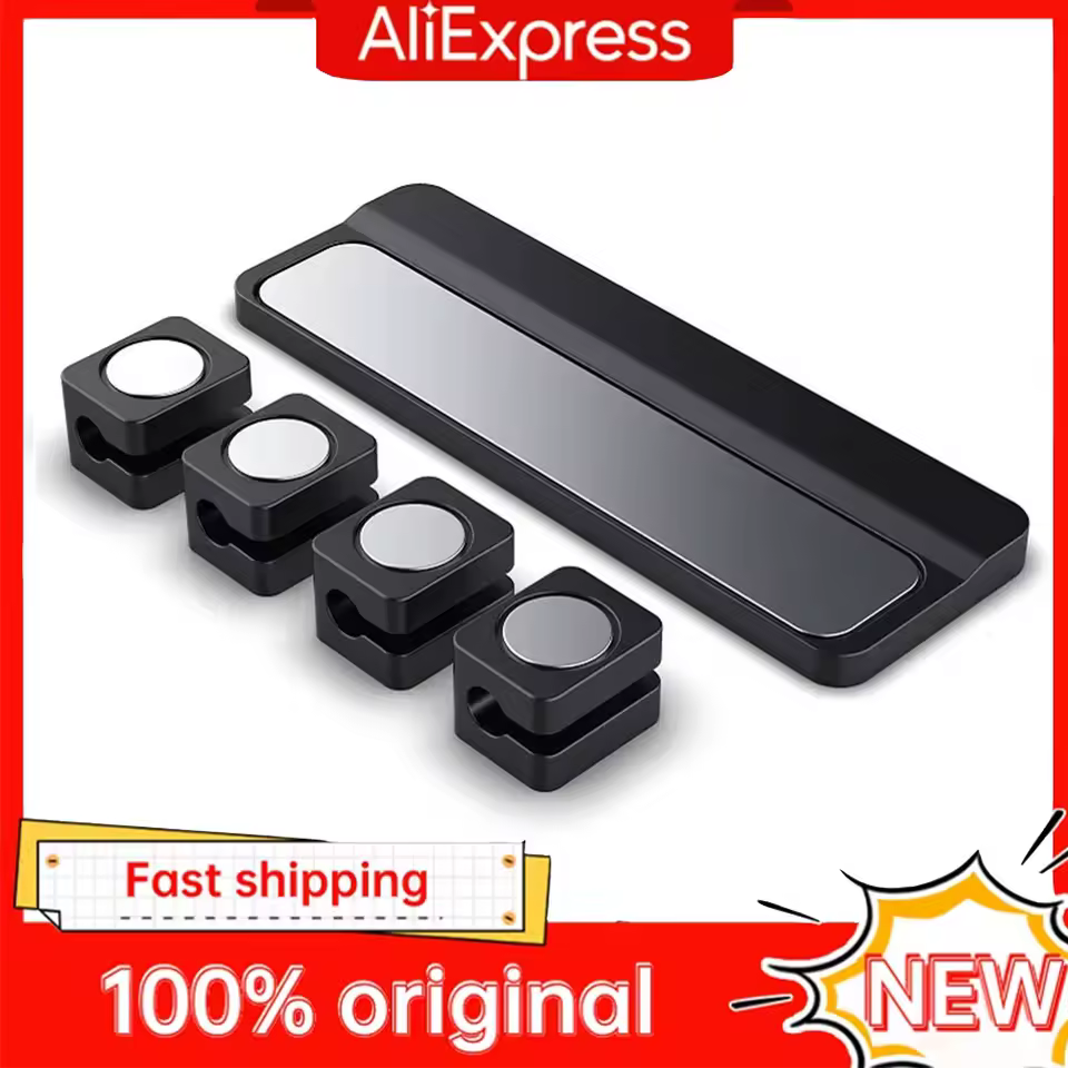 Magnetic Cable Clips – Adjustable Cord Holder & Desk Cable Organizer