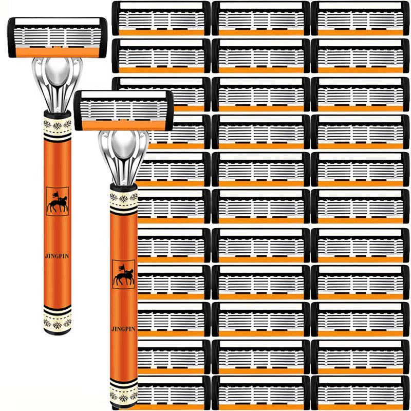6-Layer Stainless Steel Safety Razor Set