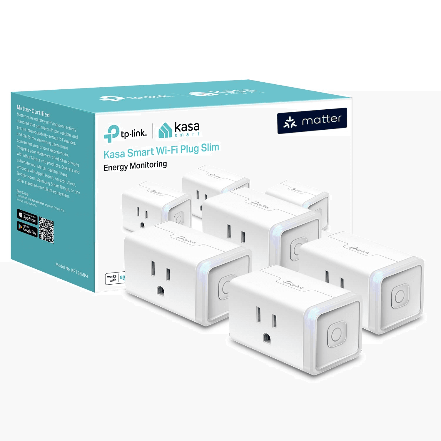 Kasa Smart Plug HS103P4, Smart Home Wi-Fi Outlet (4-Pack)